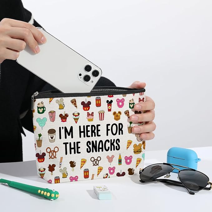 ZHAMEN Cartoon Mouse Makeup Bag Cosmetic Bag Zipper Pouch Funny Cute Mouse Themed Gifts Animal Lover Gifts Friendship International Nurses Day Birthday Gift for Women Girl Sister Friend Bestie