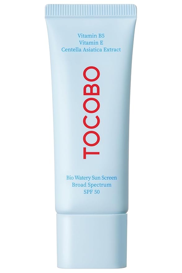 TOCOBO Bio Watery Sunscreen SPF 50 Broad Spectrum Korean Facial Sun Cream, Hyaluronic Acid, Lightweight Daily Face Sunblock,Vegan, Korean Skincare 1.35 fl oz