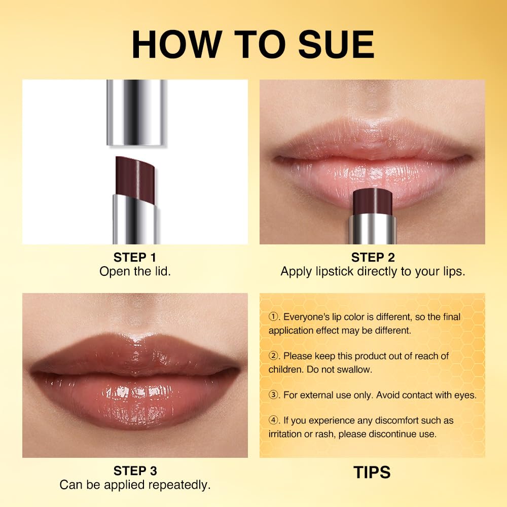 HHLTOH 2Pcs Tinted Lip Balm Moisturizing Lipstick – Waterproof Hydrating Matte Lip Balm for Women, Creamy Natural Color Stain for Dry Lips, Soft Matte Finish (#5 Deep Cherry Brown & #08 Alluring Pink)