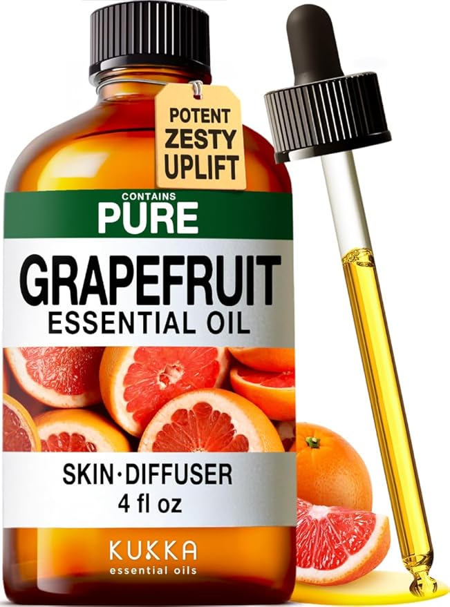 100% Pure Grapefruit Oil - 4 Fl Oz Grapefruit Essential Oil for Hair, Skin, Diffuser, Aromatherapy & DIY Soap Making Scent
