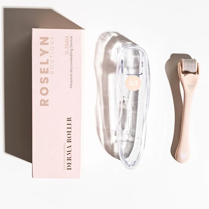 ROSELYNBOUTIQUE Derma Roller – Personal Care Beauty Tool for Men & Women – Manual Use (Beige)