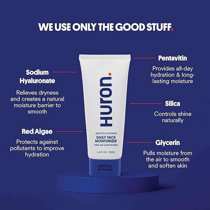 Huron Face Moisturizer: Hydrating Niacinamide & Pentavitin 2-pack (3.4 oz)