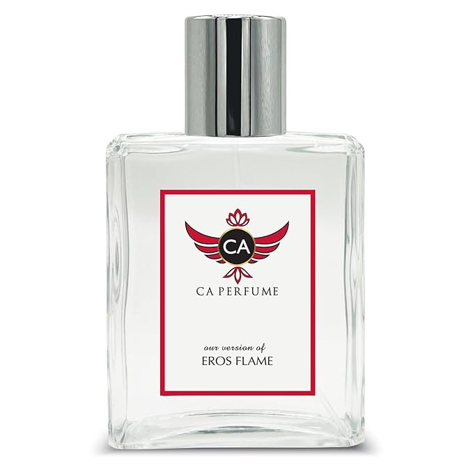 CA Perfume Impression of Eros Flame For Men Long Lasting Fragrance Eau de Parfum Spray Bottle 3.4 Fl Oz/100ml