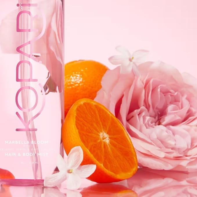 Kopari Hair & Body Mist Marbella Bloom, Long-Lasting Bright Inviting Floral, Blend of Neroli & Bergamot, with a Touch Of Cardamom and Vetiver, 4 oz