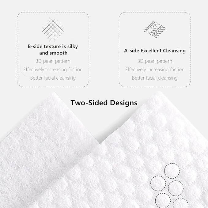 Face Towels Disposable Cotton Facial Towels,Biodegradable,100 Count
