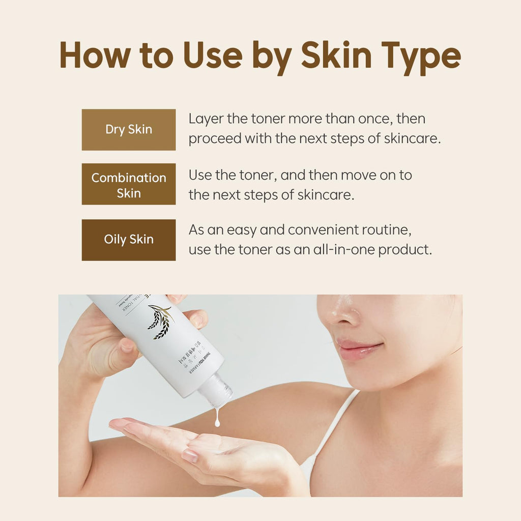THANKYOU FARMER Rice Pure Essential Toner Korean Milk Toner with Rice Water & Niacinamide - Gentle Hydrating Toner for Brightening and Soothing Dry & Sensitive Skin, Vegan, 7.03 oz