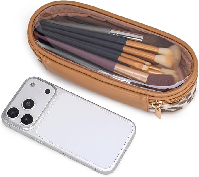 Wrangler Travel Makeup Bag 2pcs Set Cosmetic Bag with Makeup Brush Holder