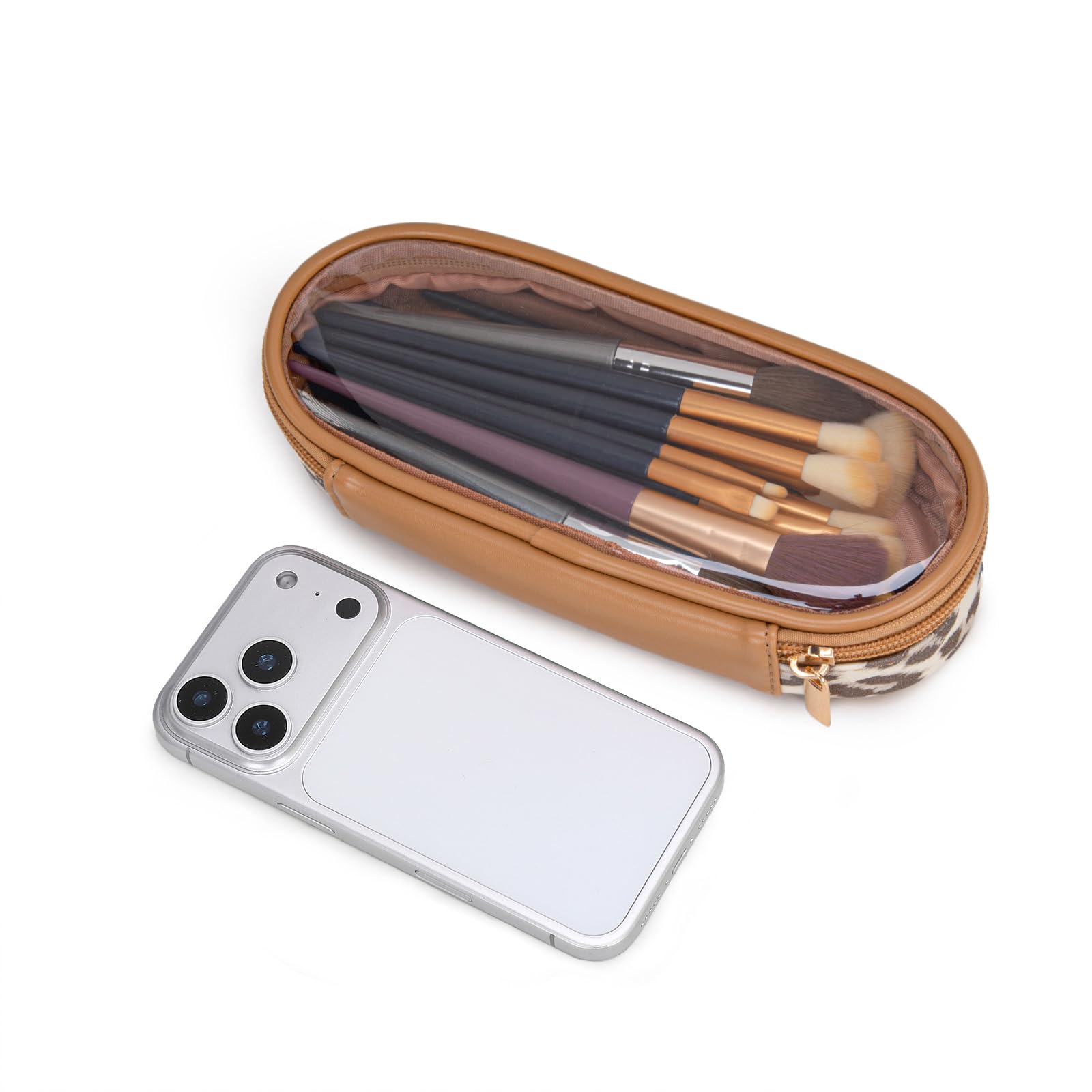 Wrangler Travel Makeup Bag 2pcs Set Cosmetic Bag with Makeup Brush Holder
