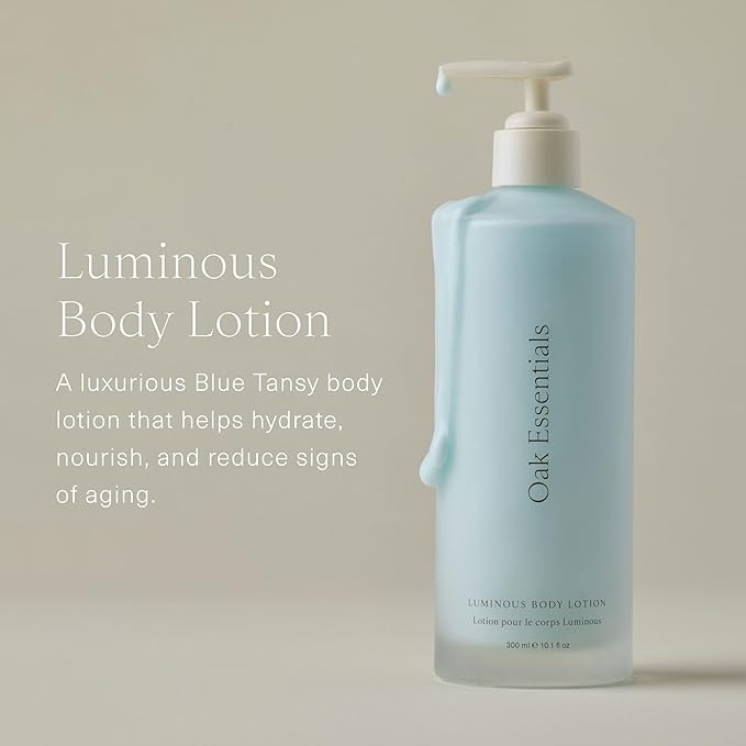Oak Essentials Luminous Body Lotion, Lightweight Moisturizer, 10.1 fl oz
