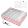 Madenia Powerful Nail Dust Collector - Brushless Quiet Vacuum Suction Fan Extractor with Hand Pillow 2 Filters 1 Brush, Nail Dust Cleaner Machine for Acrylic Gel Nail Polishing Nail Tech Use, Pink