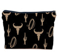 IWXYI Retro Western Leopard Cow Skull Howdy Decor Makeup Bag,Vintage Western Cowboy Howdy Women'S Make up Bag Zipper Pouch Travel Toiletry Gifts For Women Teenage Girls Girl