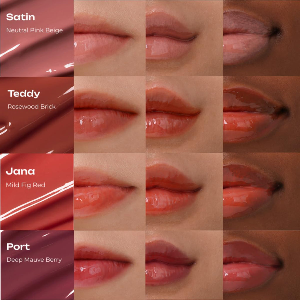 Losy Kim PDRN Tinted Lip Serum – High Gloss Ultra Hydrating Natural Glow, Non-Sticky Volumizing Color Glaze with Long-Lasting Shine, Nourishing Moisturizing Repair for Chapped Lips (0.34 oz)