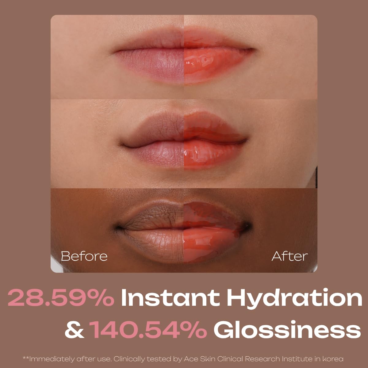 Losy Kim PDRN Tinted Lip Serum – High Gloss Ultra Hydrating Natural Glow, Non-Sticky Volumizing Color Glaze with Long-Lasting Shine, Nourishing Moisturizing Repair for Chapped Lips (0.34 oz)