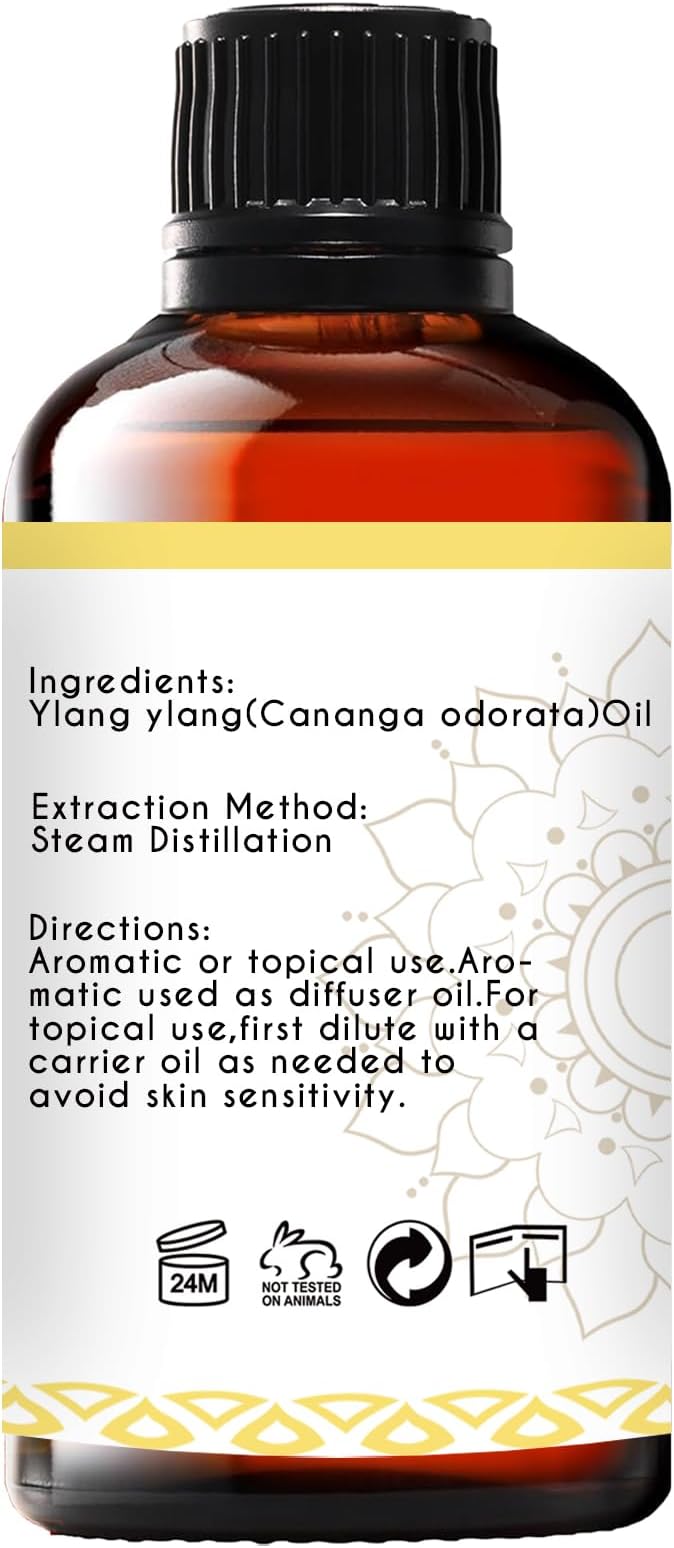 LOTUSJOY Ylang Ylang Essential Oil for Skin, Diffuser, 1 Oz