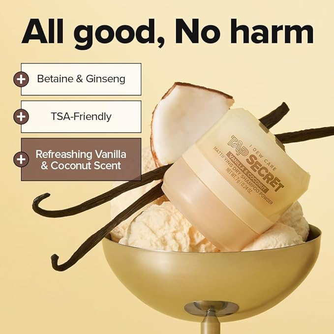 I DEW CARE Tap Secret Mattifying Dry Shampoo Powder - Vanilla & Coconut