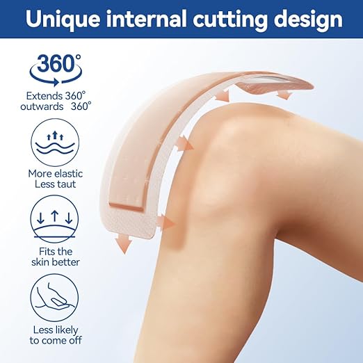 Dimora Silicone Ultra Absorbent Dressing Pads - Adhesive Wound Bandage with Gentle Border, Waterproof Soft Gauze for Post Surgical and Bed Sore Exudate Management 4"X 8" 10 Count