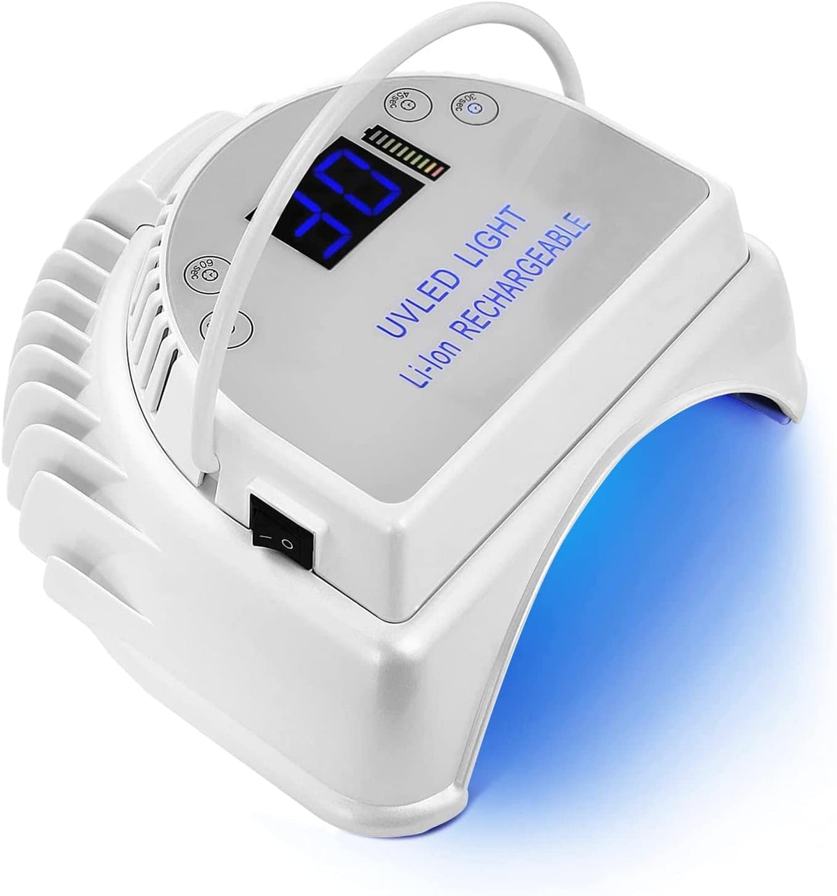 MINI LOP 64W Rechargeable Pro LED Gel Nail UV Light UV LED Nail Lamp Cordless Led Light for Nails(Black)