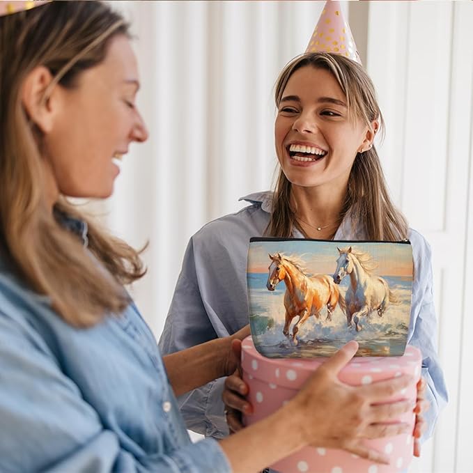 Cute Horse Makeup Bag, Horse Gifts Makeup Case Cosmetic Bags for Women