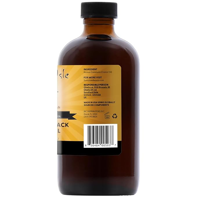 Sunny Isle Jamaican Black Castor Oil 8oz, Original, Authentic