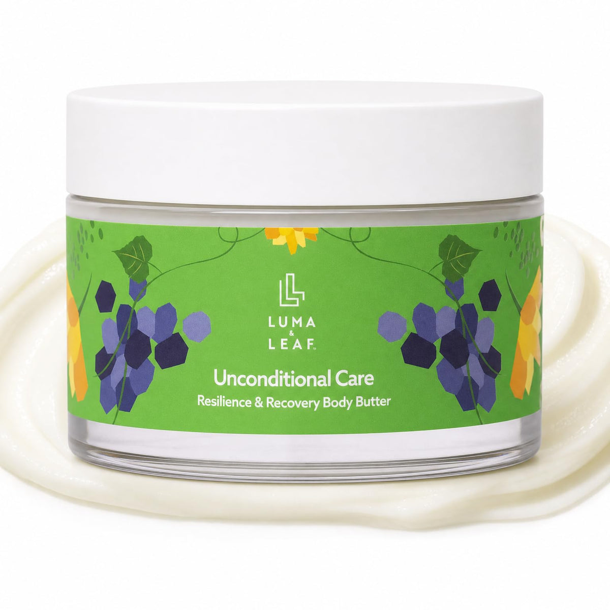 Fragrance Free Whipped Shea Body Butter for Dry Skin, 5 oz, Luma & Leaf