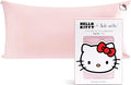 Kitsch x Hello Kitty Satin Pillowcase - Size 19x36, Solid Pink Kitty Face