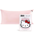 Kitsch x Hello Kitty Satin Pillowcase - Size 19x36, Solid Pink Kitty Face