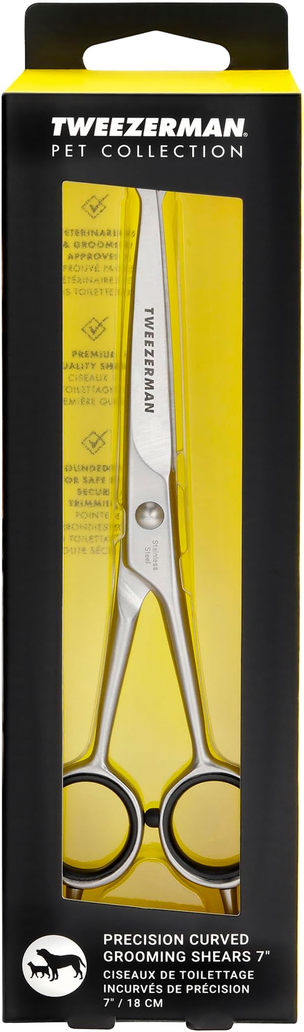 Tweezerman 7" Pet Grooming Shears-Safety Round Tips for Dogs & Cats