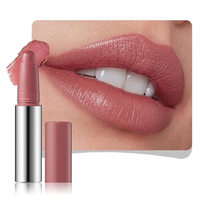 JUAAZIN Indian Red Matte Lipstick Lip Liner Pencil Crayon - High Pigment Creamy Formula, Waterproof Long Lasting, Non-Sticklipstick, Ultra Thin Lightweight Velvet Matte Lip Feel for Women 01#