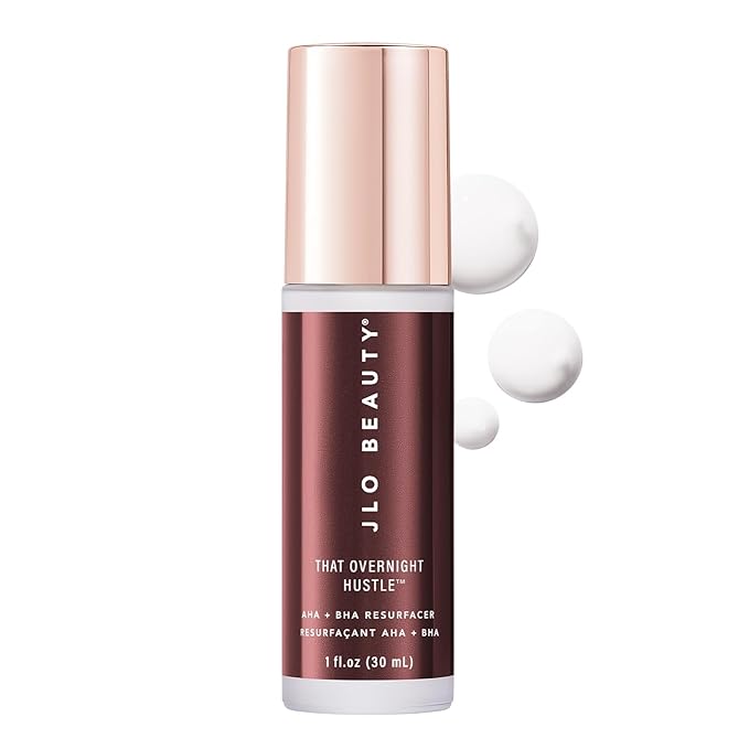 JLO BEAUTY That Overnight Hustle AHA + BHA Resurfacing Night Serum, 1 Oz