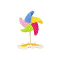 Crochet Knitting Hair Clip for Girls/Daughter, Gift for Her Birthday, Finished Handmade Wool Knitted Colorful Windmill