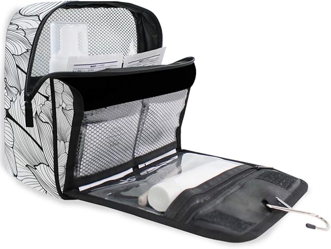 senya Hanging Travel Toiletry Bag Flowers Kit Makeup Case Cosmetics Organizer for Men Women pretty