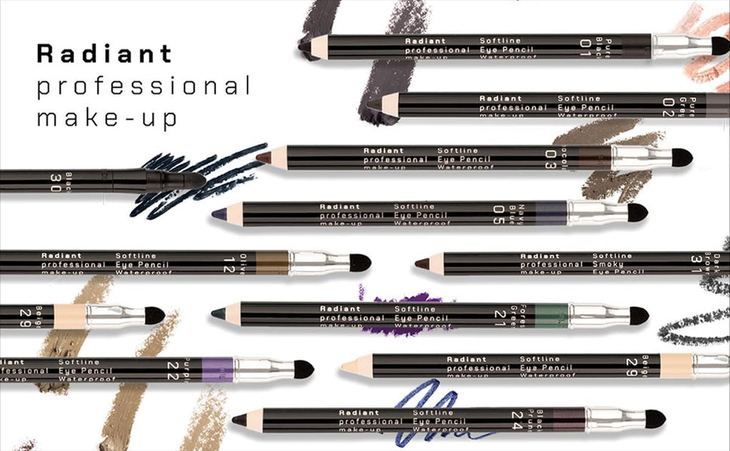Radiant Professional Waterproof Eyeliner Pencil, 30 Smoky Black