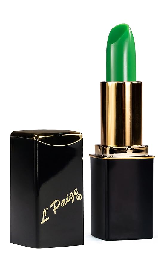 L'Paige pH Color-Changing Green Lipstick | Green to Bold Pink-Fuchsia Transformation | Aloe Vera Moisturizing Formula | Long-Lasting Lip Stain-Like Color | Shade LGR