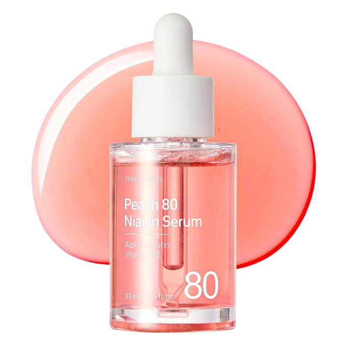 TOSOWOONG Peach 80 Niacin Serum for Dark Spots & Pores, Glass Skin, Glow