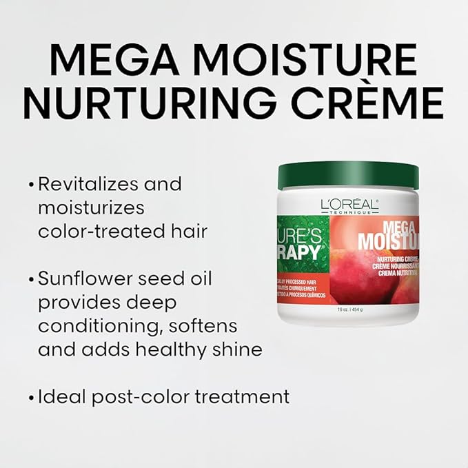 L'Oréal Technique Nature's Therapy Mega Moisture Creme Hydrating Hair Mask