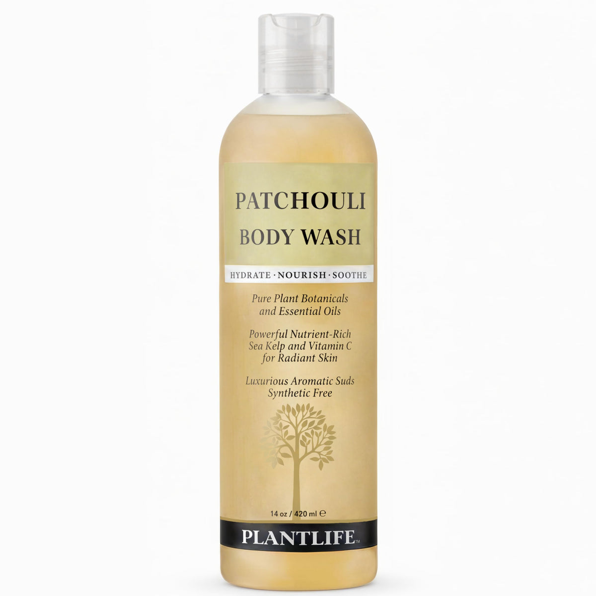 Plantlife Vanilla Orange Natural Body Wash, Sulfate-Free, Gluten-Free 14 oz