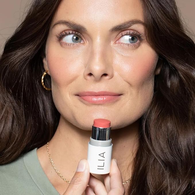 ILIA - Multi-Stick Cheek + Lip Color | Buildable + Blendable | Multi-Use Cream Blush | Nourishing Skincare Ingredients | Clean, Cruelty-Free (All of Me | Watermelon pink)