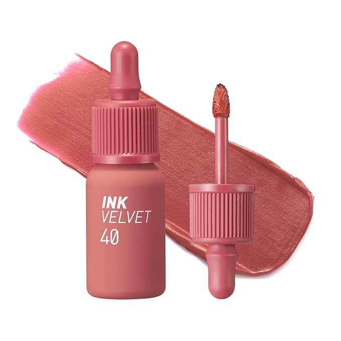 Peripera Ink The Velvet Lip Tint | Highly Pigmented, Longwear & Weightless Lip Tint | Smudge-Proof, Buildable Color for Lips & Cheeks | K-Beauty Makeup, Safe for Sensitive Lips (040 CALM ROSY)