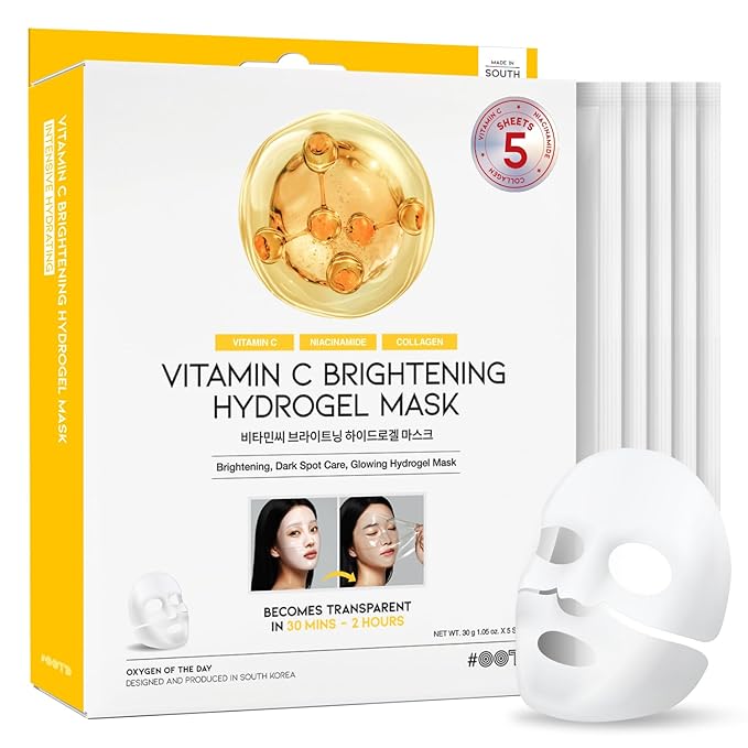 #OOTD Vitamin C Radiant Hydrogel Sheet Mask(5-Pack) | Korean Skincare