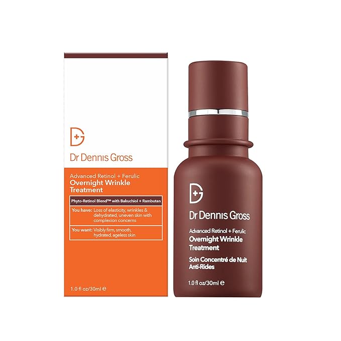 Dr Dennis Gross Advanced Retinol and Ferulic Overnight Wrinkle Treatment, White, 1 oz/ 30 mL