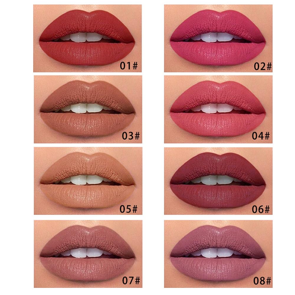 Kaely 3Pcs Dark Red Pink Rose Pink Longwear Liquid Lip Liner Waterproof, 24 Hour Long Lasting Lip Liner Stain Marker Pen, 2-in-1 Matte Semi Permanent Lipliner & Lipstick, 01+02+04