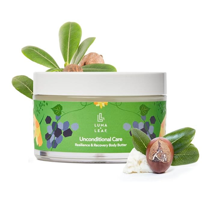 LUMA & LEAF Stretch Mark Cream for Pregnancy, Belly Butter for Stretch Marks & Scars, Whipped Shea Butter with Prickly Pear & Vitamin E, Safe for Pregnancy & Postpartum, Fragrance Free 5 oz