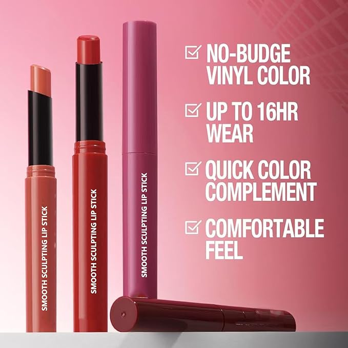 TWLBXMG Matte Lipstick Single, Long Lasting Waterproof Velvet Lipsticks, High Pigment Non-Stick Cup Not Fade Lipstick for Women，Quick Makeup Lightweight Portable 3#