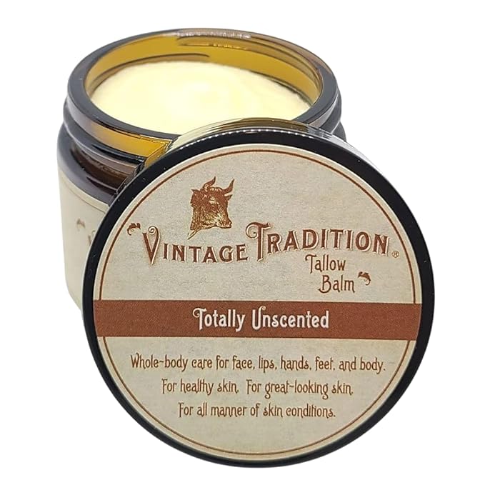 Vintage Tradition Unscented Grass-Fed Tallow Balm | Sensitive Skin 2 oz