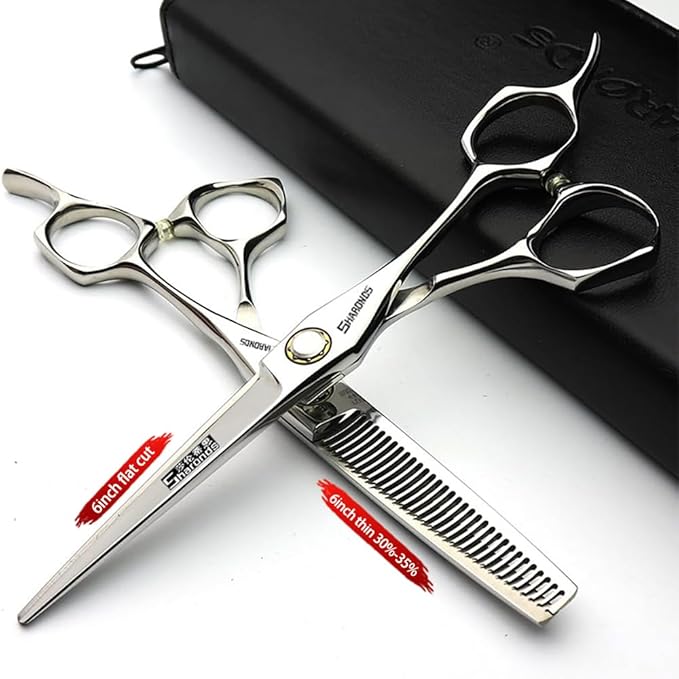 SHARONDS 6 Inch Cutting Thinning Tool Barber Special (6 inch 2pc-D)