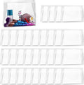 GAWBYET 50 PCS Mini Clear Makeup Bag,Small Clear Zipper Pouch Travel Bag for Toiletries Plastic Cosmetic Organizer Waterproof，for Swimsuit Bikini Travel Vacation(7.9 x 5.9 x 2 Inch)