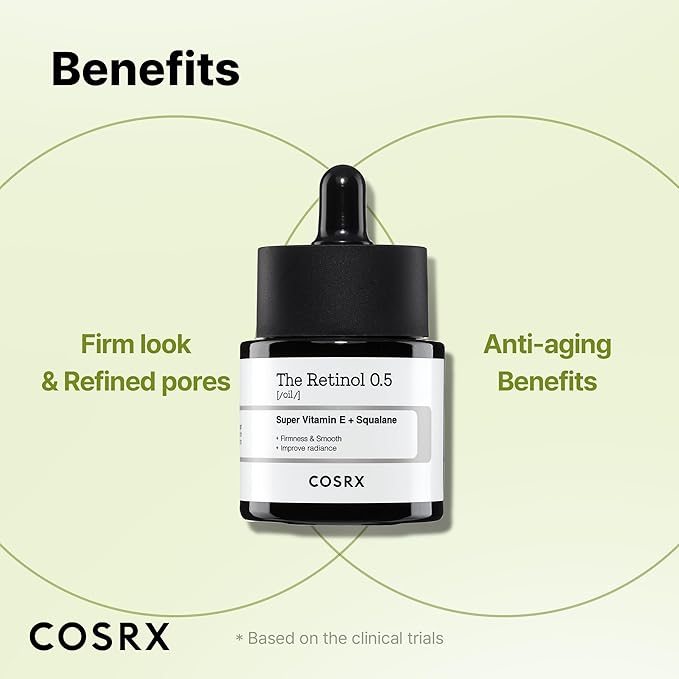 COSRX Retinol 0.5 Oil, Anti-Aging Serum, Fine Lines & Firmness(0.67 fl.oz)