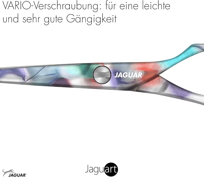 Jaguar In Heaven Watercolor Design Hairdressing Scissors, Right Handed Offset Handle, 5.5 Inch