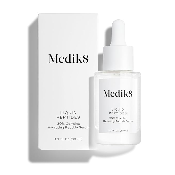 Medik8 Liquid Peptides - Multi Peptide Face Serum For Women and Men - Smooths Wrinkles and Fine Lines - Hydrating and Anti Aging Serum - 1.0 oz