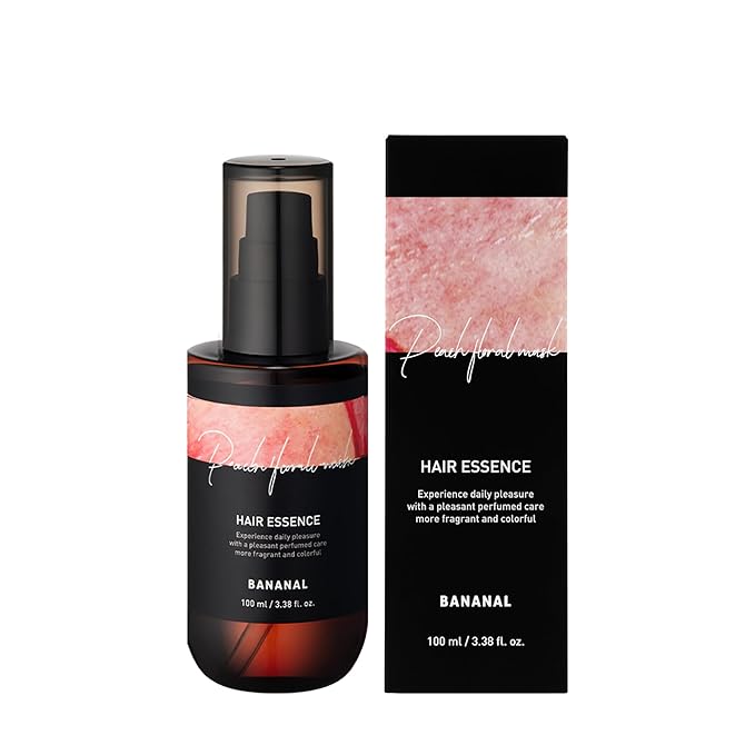 BANANAL 2-in-1 Hair Serum & Perfume Oil - Korean Hair Care, Moroccan Argan Oil & 12 Amino Acids for Dry Damaged Hair, Anti-Frizz Glass Hair Shine, Paraben-Free, Peach Floral Musk, 3.38 fl oz